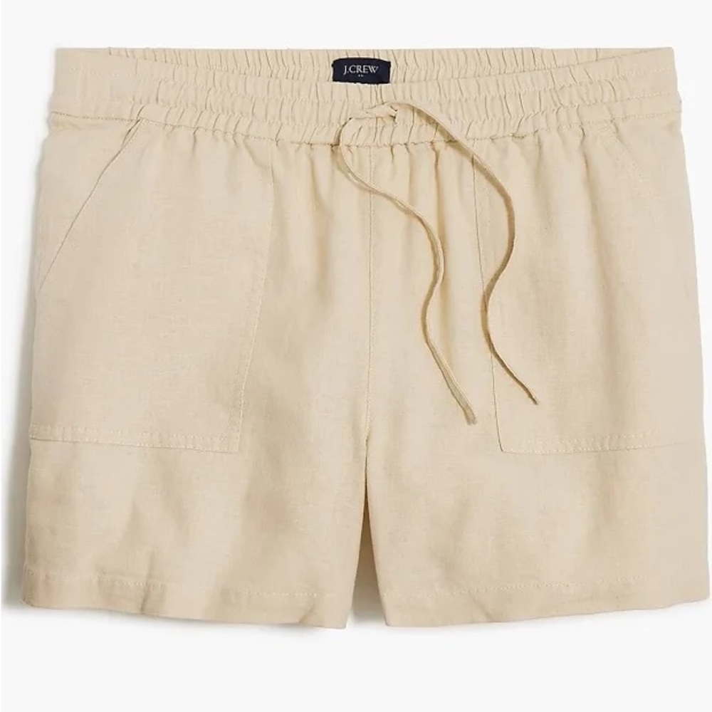 NWT J.Crew Linen-Blend Drawstring Short